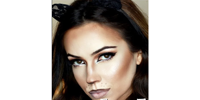 Easy cat Halloween makeup