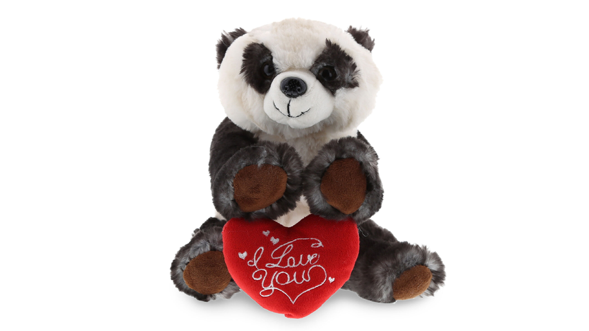 Dollibu Plush Panda, I Love You Message Stuffed Animal 