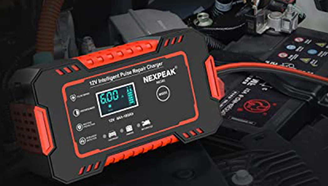 NEXPEAK High-Efficiency LCD Screen Car Battery Charger