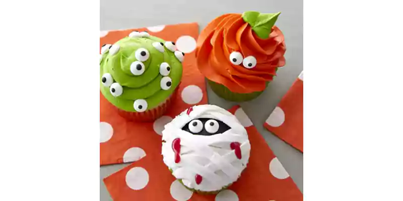 Peek-A-Boo! Cute Halloween Monster Cupcakes