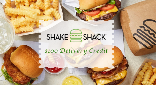 Shake Shack $100 Delivery Credit 