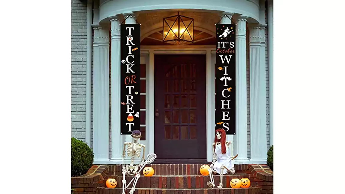 Its October Witches Front Porch Banner