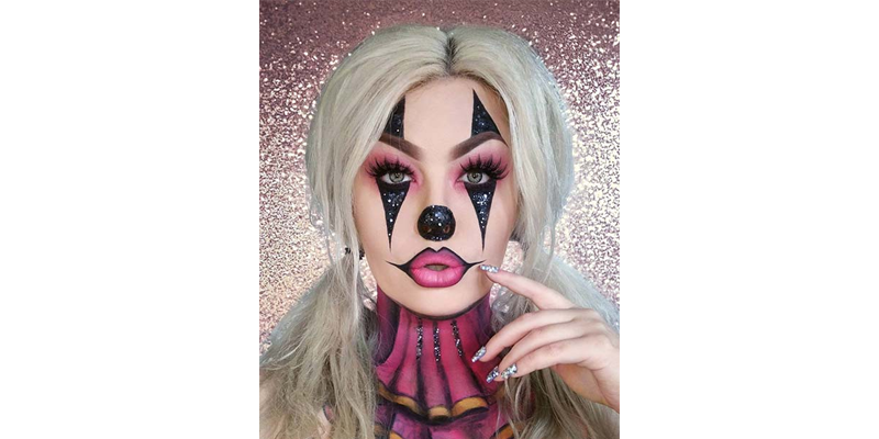Cute Clown Halloween Makeup
