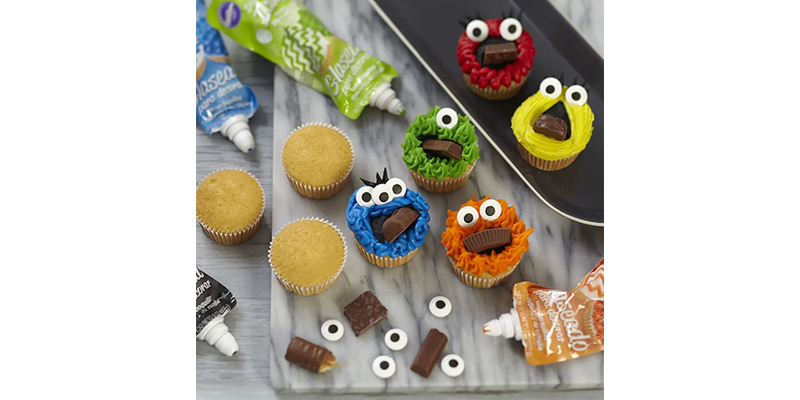 Monster Mouthfuls Cupcakes
