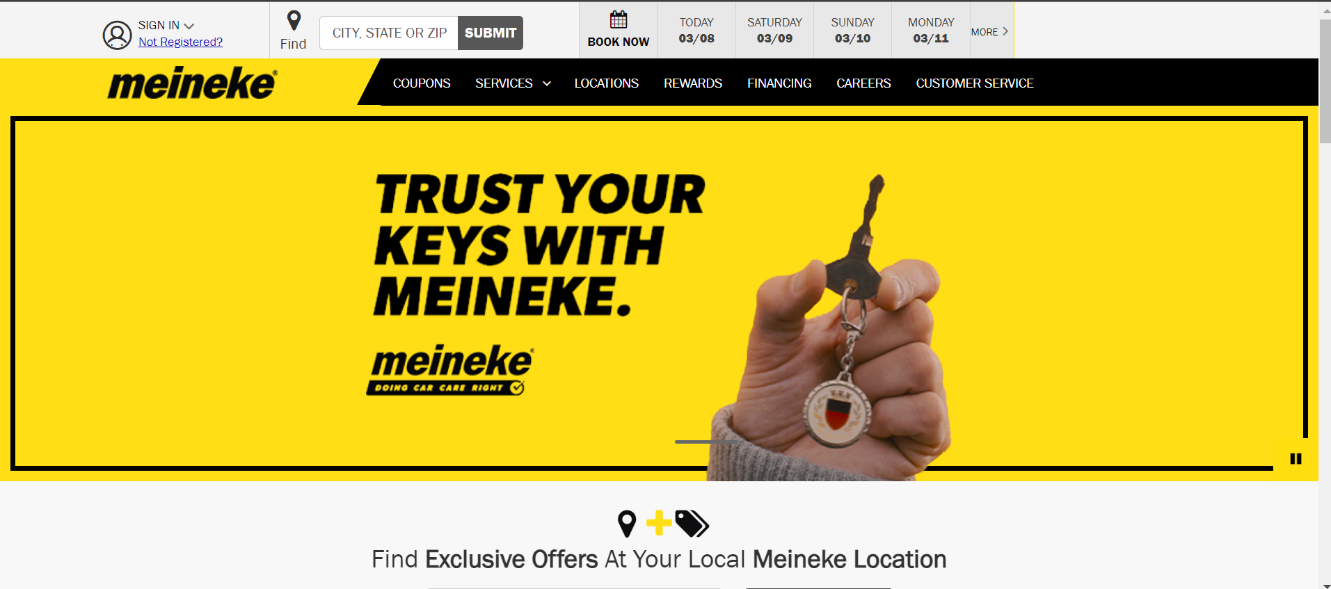 4.	Meineke oil change