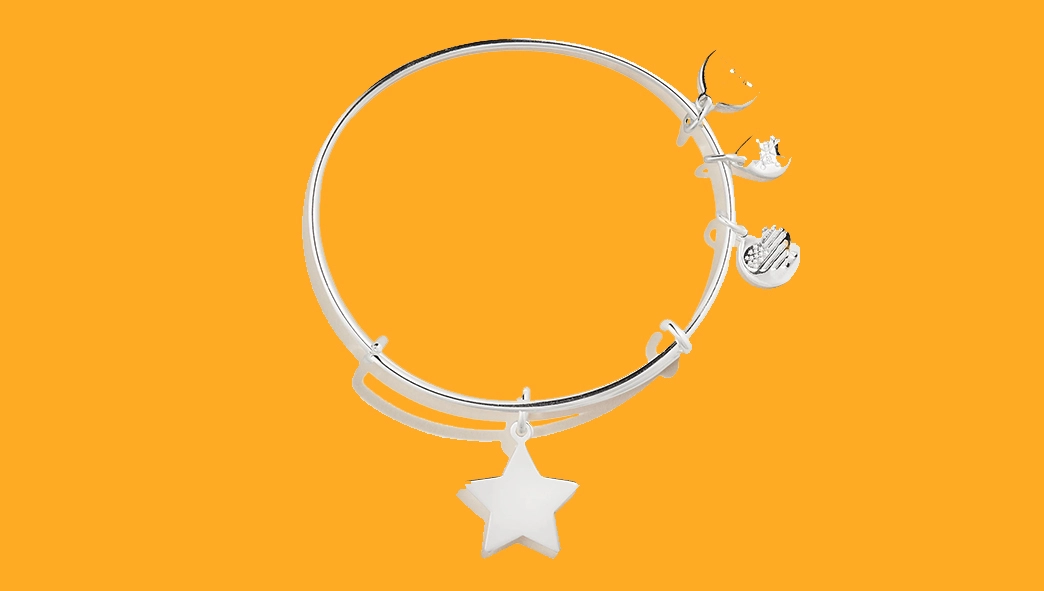 Graduation Cap Duo Charm Bangle