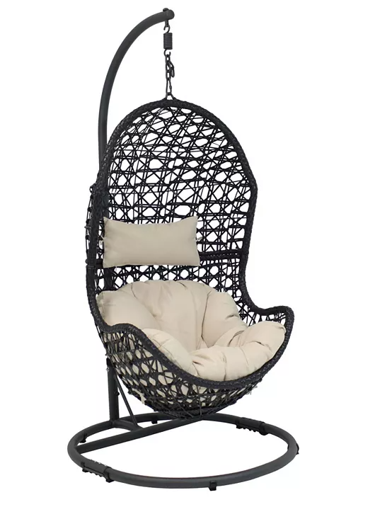 Cordelia Hanging Egg Chair Swing with Steel Stand Set