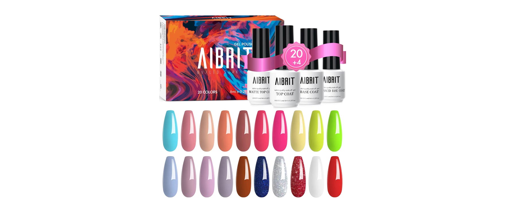 3. Best Bright Nail Polish: Aibrit Gel Nail Polish