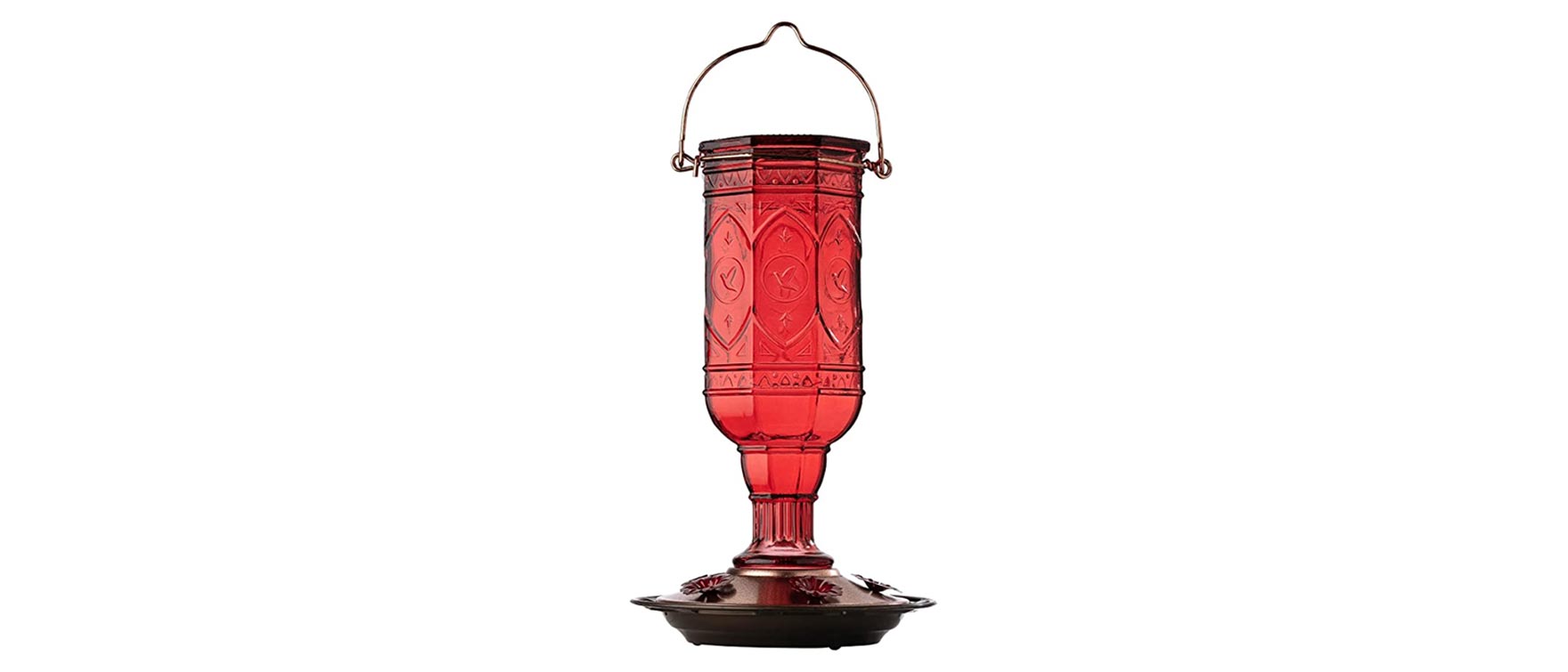 3. More Birds Red Vintage Hummingbird Feeder