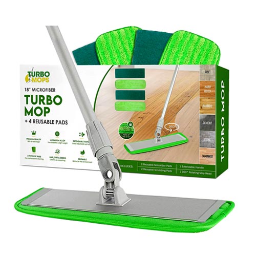 2. Turbo Microfiber Mop Floor Cleaning System