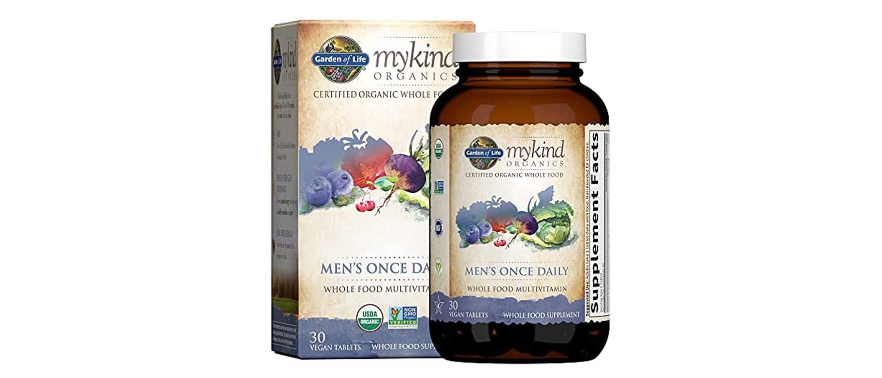2. Garden of Life mykind Organics Men's Once Daily Multivitamin