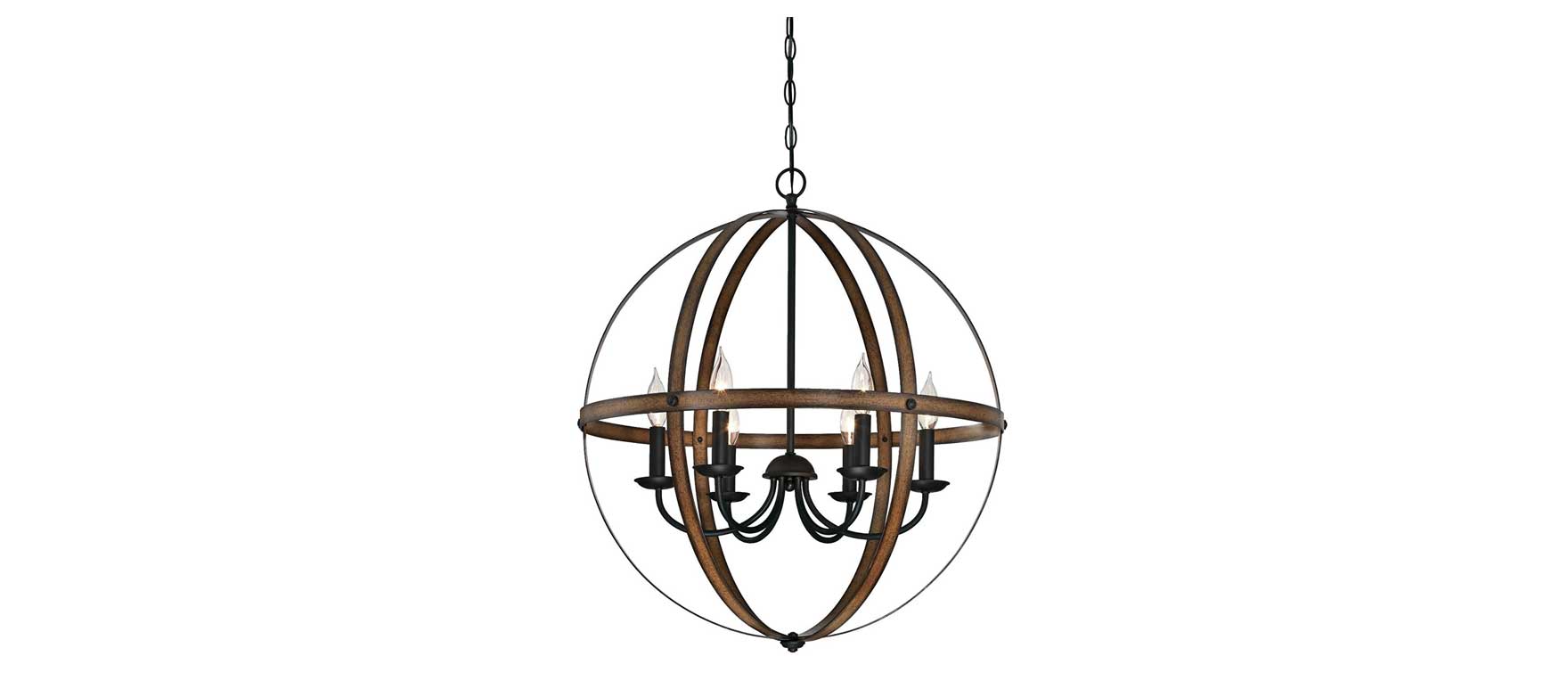 1. WESTINGHOUSE LIGHTING – Stella Mira Barnwood Vintage Chandelier