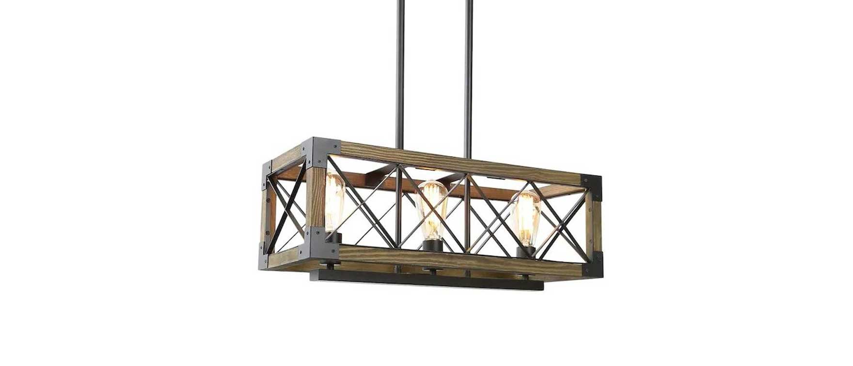3. LALUZ – Black Farmhouse Chandelier