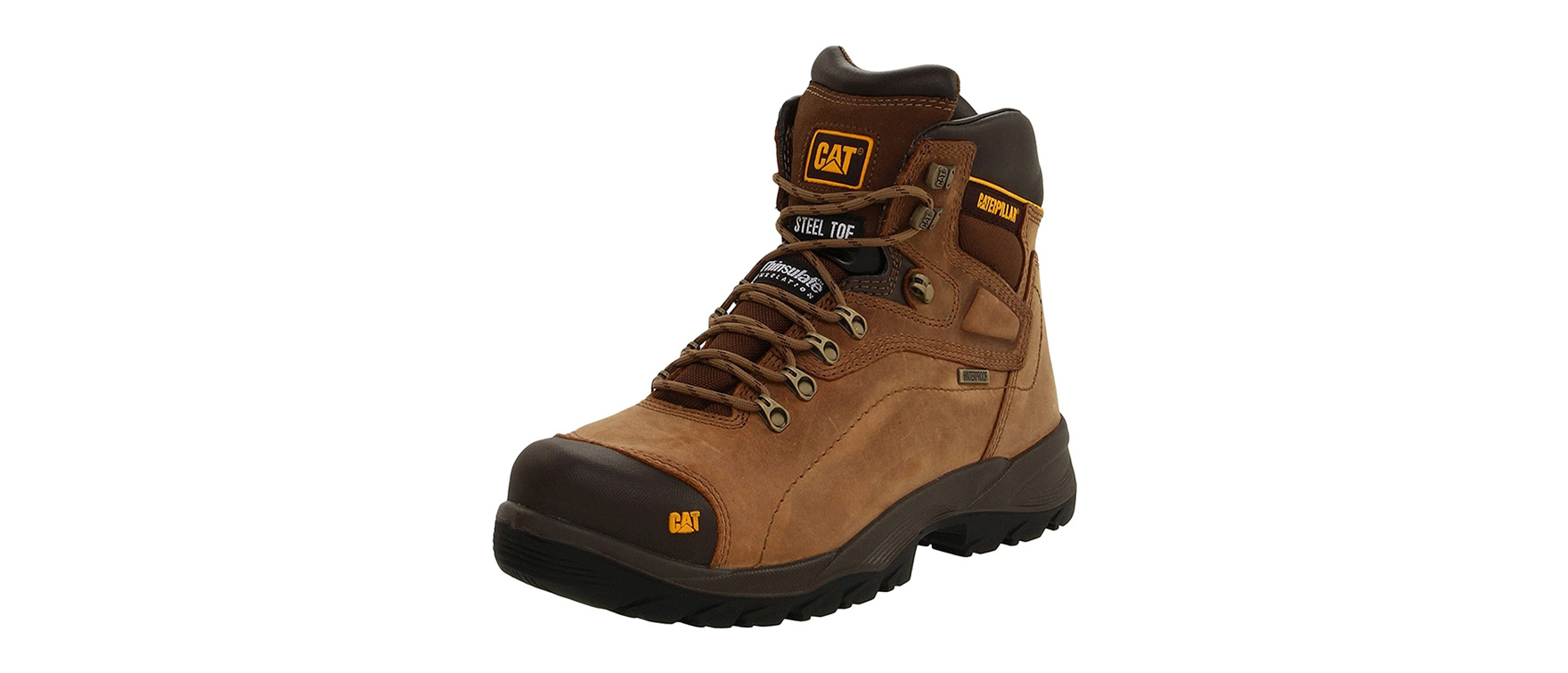 1. Caterpillar Diagnostic Waterproof Steel-Toe Work Boots