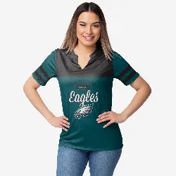 Philadelphia Eagles Womens Team Stripe Property Of V-Neck T-Shirt