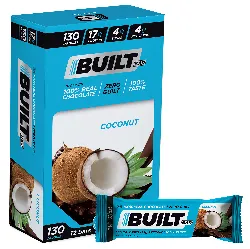 Built Bar 12 Pack High Protein and Energy Bars Coconut Almond