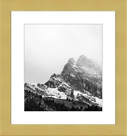 Frame It Easy 9 x 10 Gold Natural Wood Frame (Dayton) with Matting