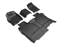 3D MAXpider Custom Fit All-Weather KAGU Series Front and Rear Floor Mats; Black
