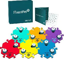 FluentPet Cat & Dog Buttons for Communication | Recordable Buttons for Cats & Dogs Communication | Cat & Dog Talking Button Set