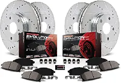 Power Stop K6375 Front and Rear Z23 Carbon Fiber Brake Pads