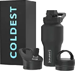 Sports Water Bottle - 3 Insulated Lids