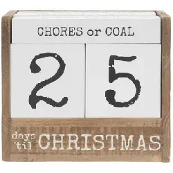 Christmas Countdown Wood Calendar