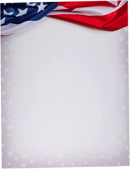 American Flag Paper - 60 Sheets