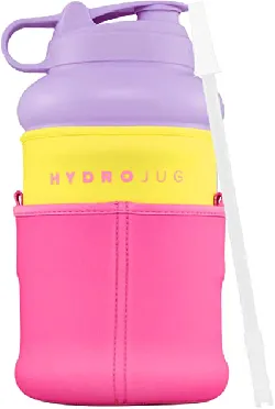 HydroJug Jug+Sleeve+Straw combo-64oz Half Gallon Water Bottle