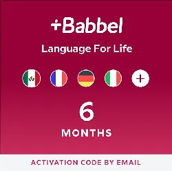 Babbel Language Learning Software - Learn to Speak Spanish, French, English, & More -  (6 Month Subscription)