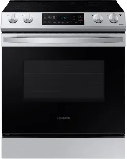 Samsung - 6.3 cu. ft. Front Control Slide-In Electric Range with Wi-Fi