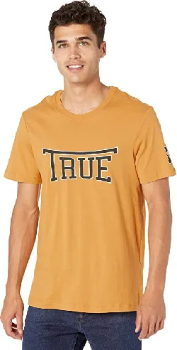 True Religion Men's Short Sleeve Classic True Logo Tee